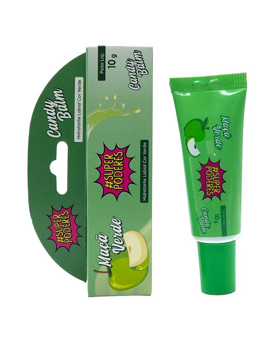 Hidratante Labial Candy Balm Maçã Verde #SuperPoderes (HL06)