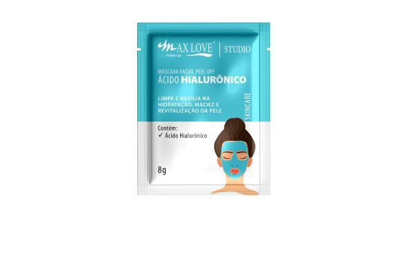 Máscara Facial Peel Off Ácido Hialurônico Sachê 8g Max Love (77009955)