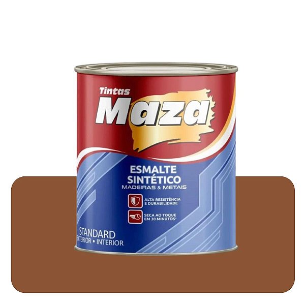 Esmalte Brilhante Marrom Conhaque 0,900ml Sintético Solvente Maza