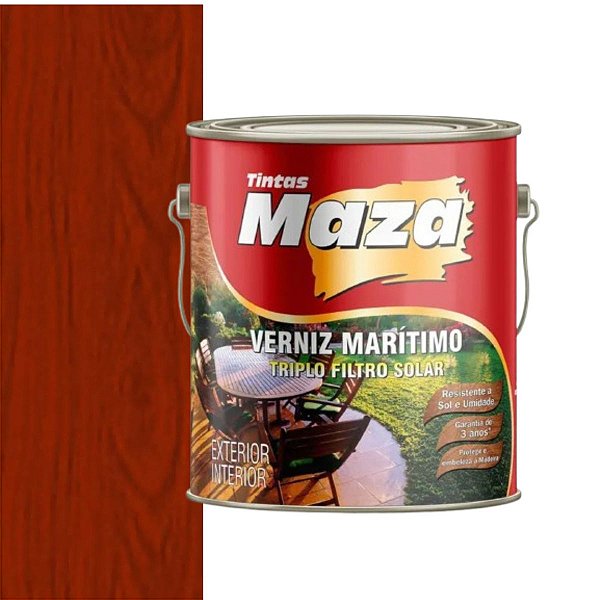 Verniz Mogno Brilhante 0,225mL P/ Madeira MAZA