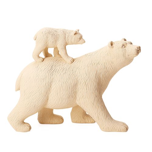 Escultura Urso Mãe e Filho em Poliresina 18x24cm 16062 Mart