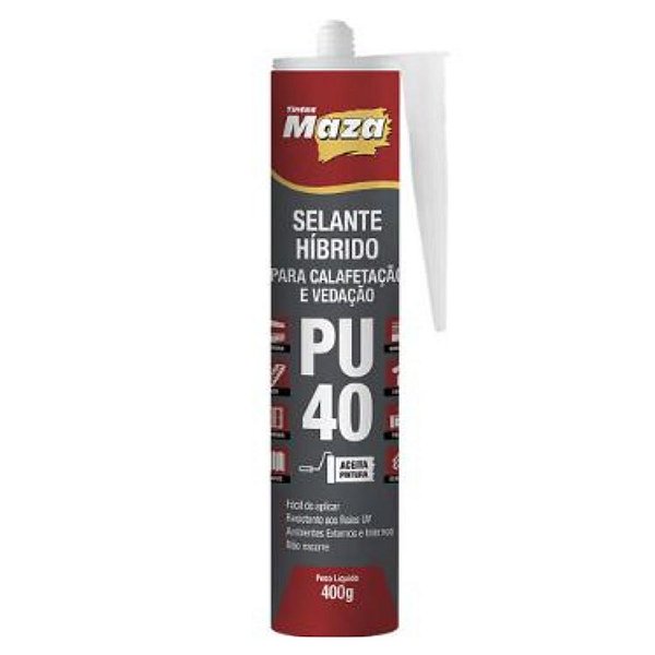 Selante Hibrido PU 40 Cinza 400g Maza
