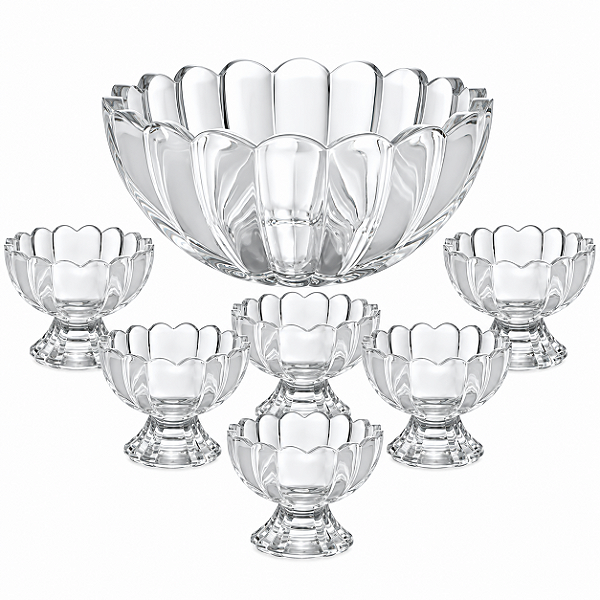 Taça Para Sobremesa Geneva C/6 Taças 125ml 1Bowl 1,1L Wolff
