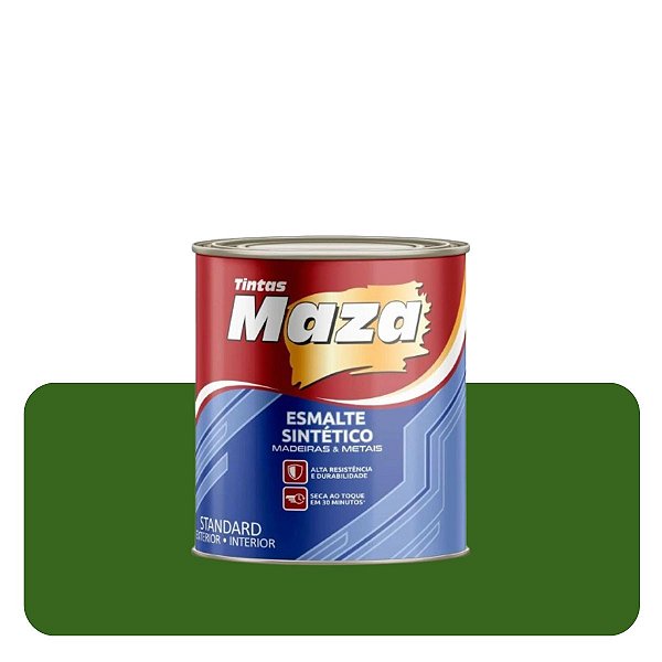 Esmalte Brilhante Verde Folha  0,225ml Sintetico Solvente Maza