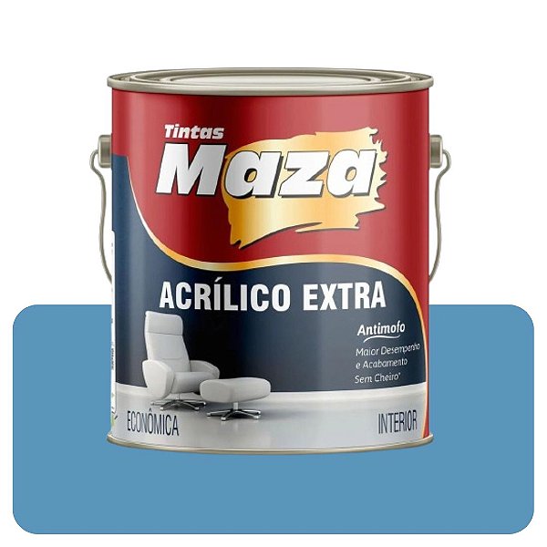 Tinta Acrílica Fosca Azul Atlantico 3,6L Maza Extra Econômica