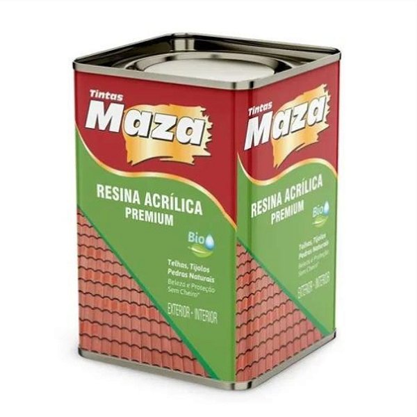 Resina Acrílica Cerâmica Telha Brilhante Base de Água 18L - MAZA