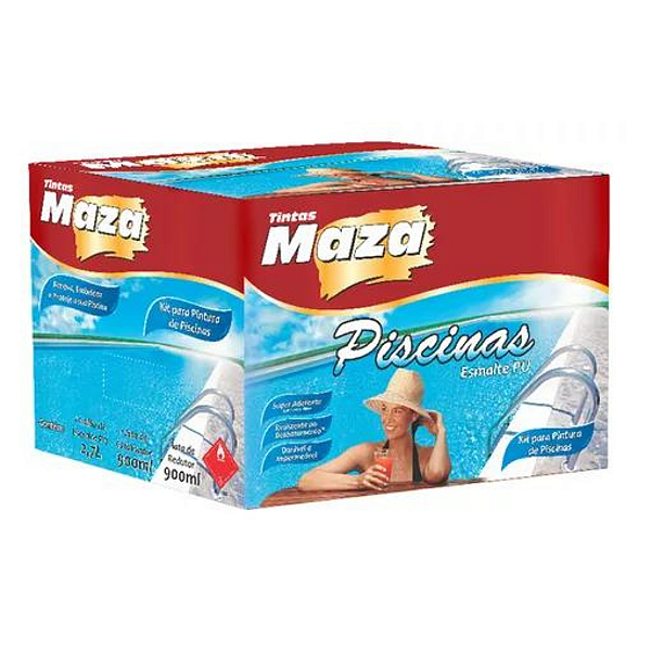 Tinta Para Piscina Azul Pu Kit Maza 4,5 Litros