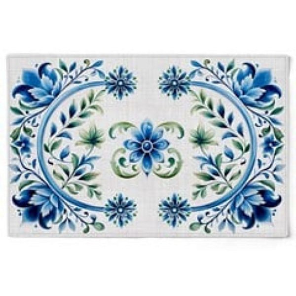 Jogo Americano Floral Blue 48x31,5cm 2Und 531140 Belchior