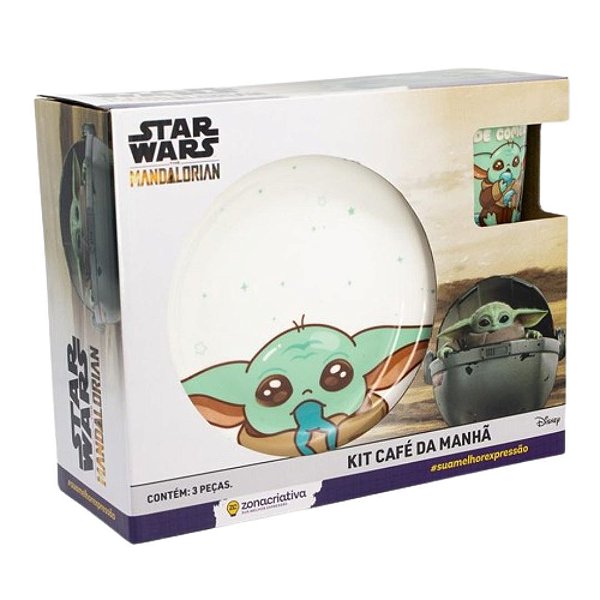 Kit Prato Breakfast Baby Yoda StarWars 10025741 Zonacriativa