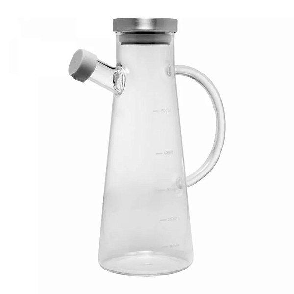 Galheteiro de Vidro Borosilicato com Tampa de Metal Slim 500ml 20628 Wolff