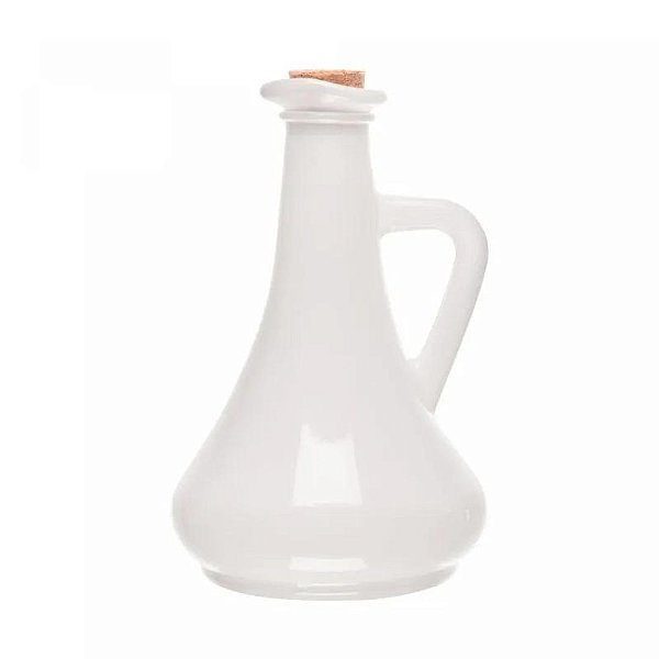 Galheteiro Azeite Branco C/ Tampa Cortiça 250ml 20607 Wolff