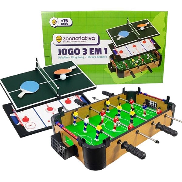 Jogo De Mesa Hockey 3X1 10100035 ZonaCriativa