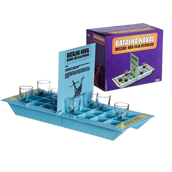 Jogo Batalha Naval C/8 Shots De 50ml 10100033 ZonaCriativa