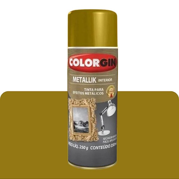 Spray Metalik Ouro 250g 052 Colorgin