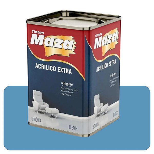Tinta Acrílica Azul Atlantico 18L Fosco 11301 Maza Extra (Econômica)