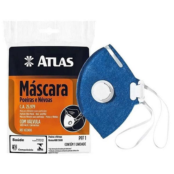 Mascara PFF1 C/ Valvula AT.2400 Azul Atlas