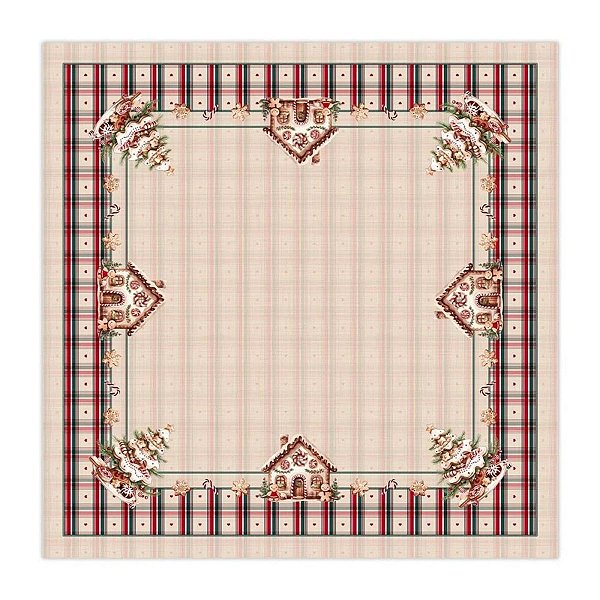 Toalha De Mesa Natalina A Magia Dos Biscoitos 1,40x140cm 197039 Belchior
