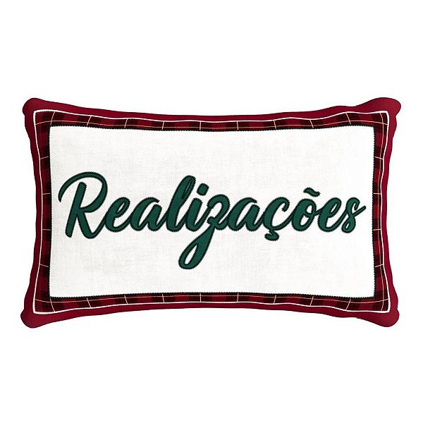 Almofada Natalina Baguete Realizações 445494 35x55cm Belchior