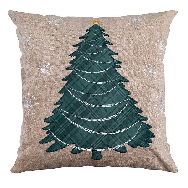 Almofada Natalina Bordado Pinheiro 445479 43x43cm Belchior