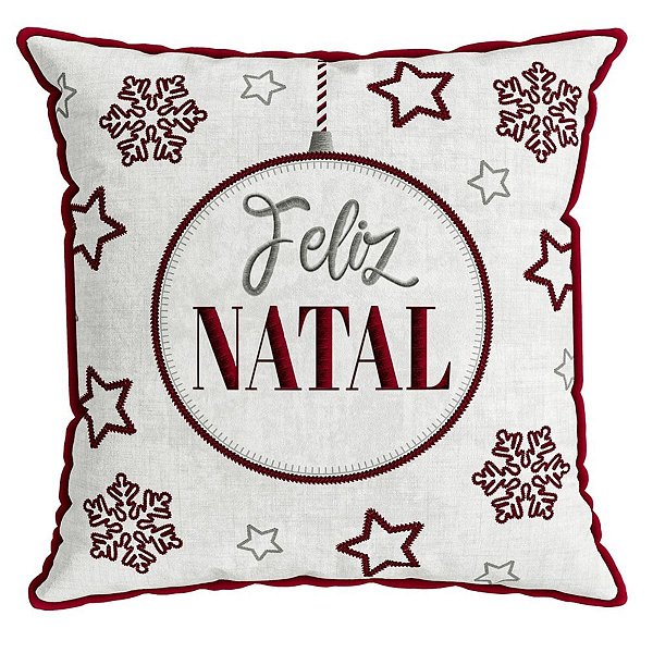 Almofada Natalina Cordone Floco De Neve 445487 43x43cm Belchior
