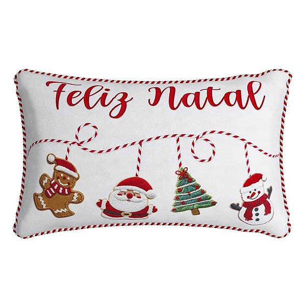 Almofada Natalina Baguete Festa Candy 445504 35x55cm Belchior