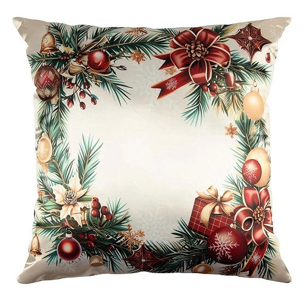 Almofada Natalina Guirlanda Red 445525 43x43cm Belchior