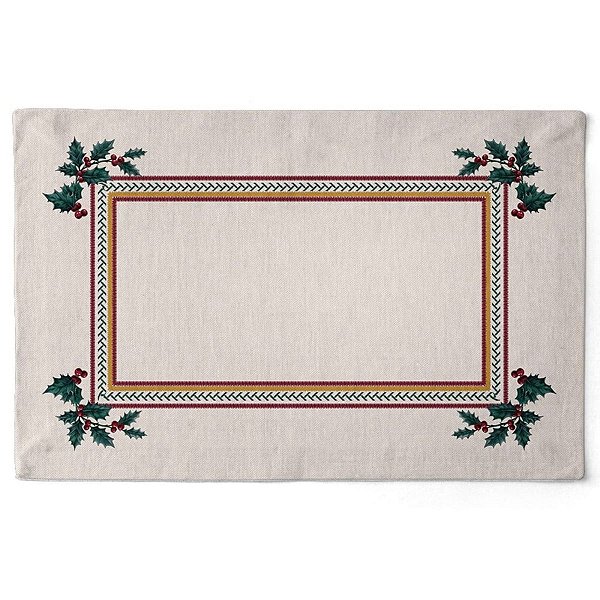 Jogo Americano Natalino Tradição Das Cerejas 48x30,5cm 2Und 535056 Belchior