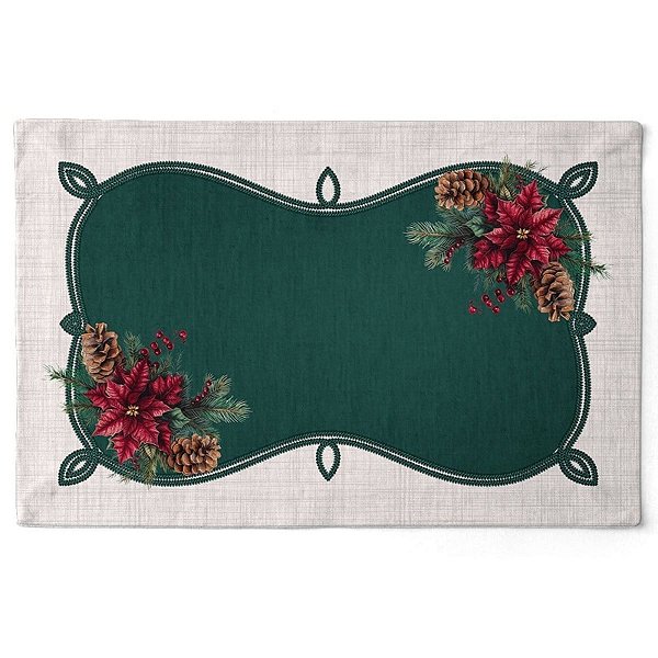 Jogo Americano Natalino Sofisticação Natalina 48x30,5cm 2Und 535055 Belchior