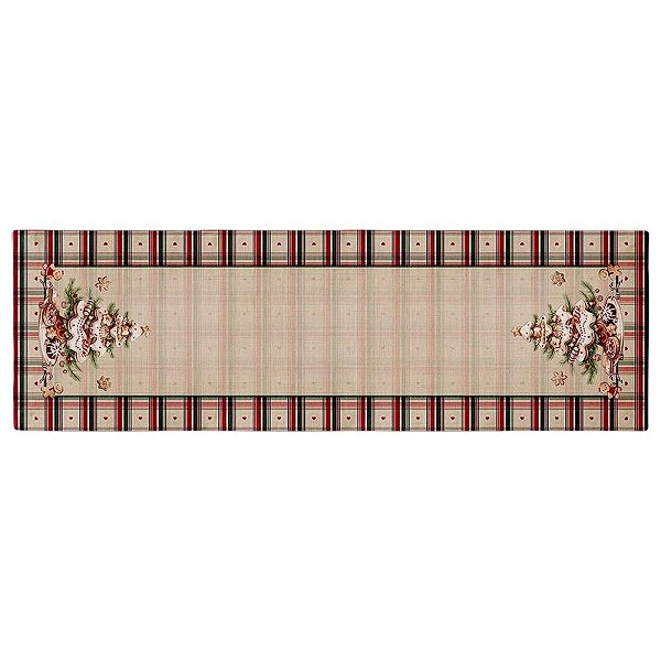Toalha Caminho de Mesa Natalino A Magia Dos Biscoitos 530062 43x141cm Belchior