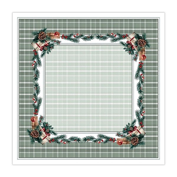 Toalha De Mesa Natalina Presentes e Pinhas 1,40x140cm 197037 Belchior