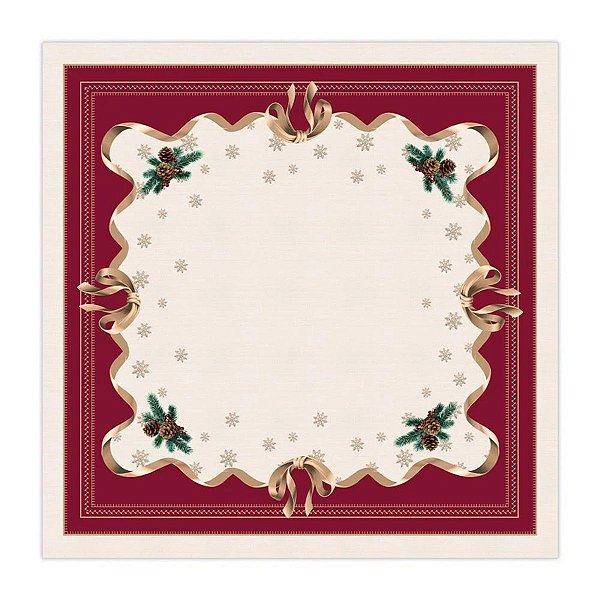 Toalha De Mesa Natalina Natal Radiante 1,40x140cm 197034 Belchior