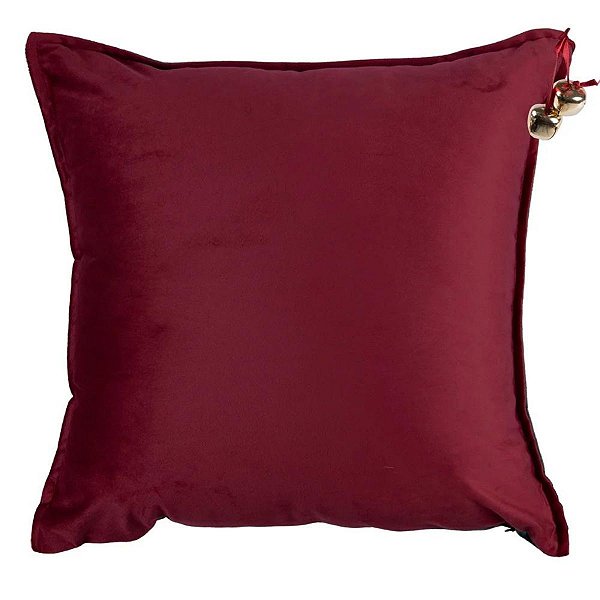 Almofada Natalina Bordo Guizo 445492 43x43cm Belchior