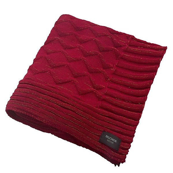 Manta Decorativa DeTricot Chevron C/ Lurex 90x1,80cm 508009112