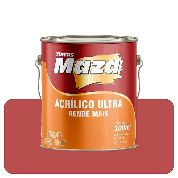 Tinta Acrílica Maza Ultra Tomate Seco 3,6L Fosco  Standard