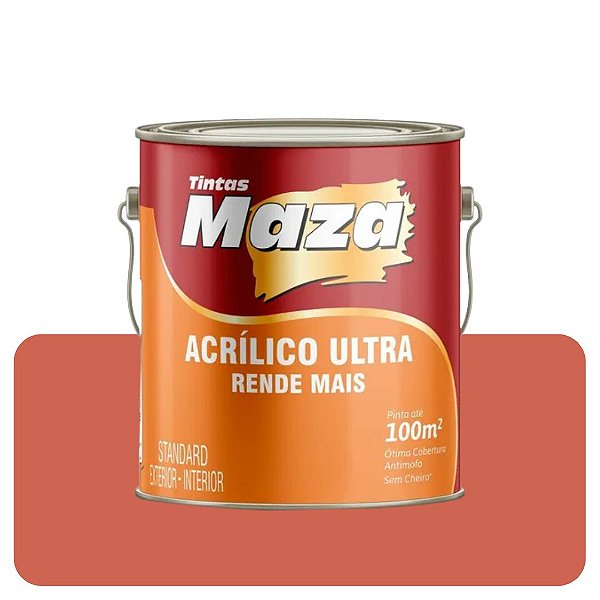 Tinta Acrílica Maza Ultra Terracota 3,6L Fosco Standard
