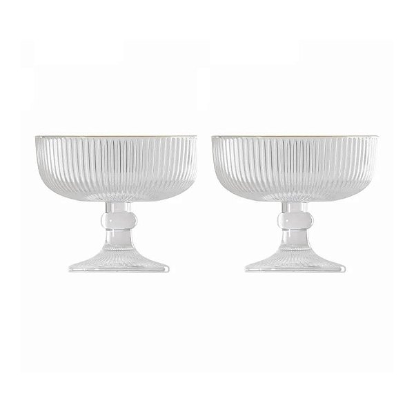 Taça Para Sobremesa Lines Fio C/2 Taças 320ml 20646 Wolff