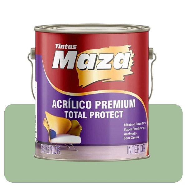 Tinta Acrilica Maza Protect Verde Kiwi 3,6L Fosco Premium