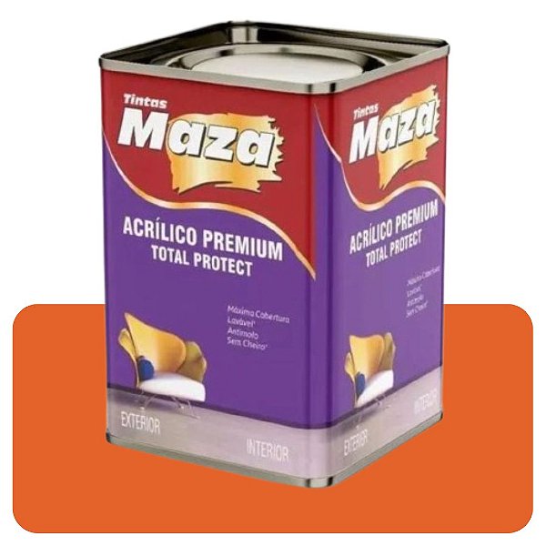 Tinta Acrilica Maza Protect Tangerina 18L Fosco Premium