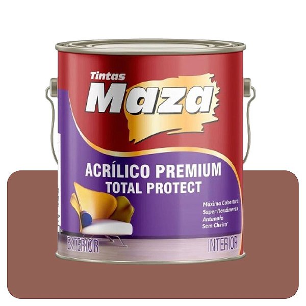 Tinta Acrilica Maza Protect Marrom Shitake 3,6L Fosco Premium
