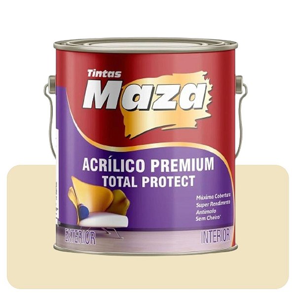 Tinta Acrilica Maza Protect Palha 3,6L Fosco Premium