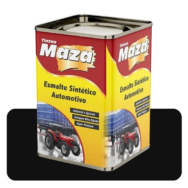 Esmalte Automotivo Brilhante Preto 18L Sintético Solvente Maza