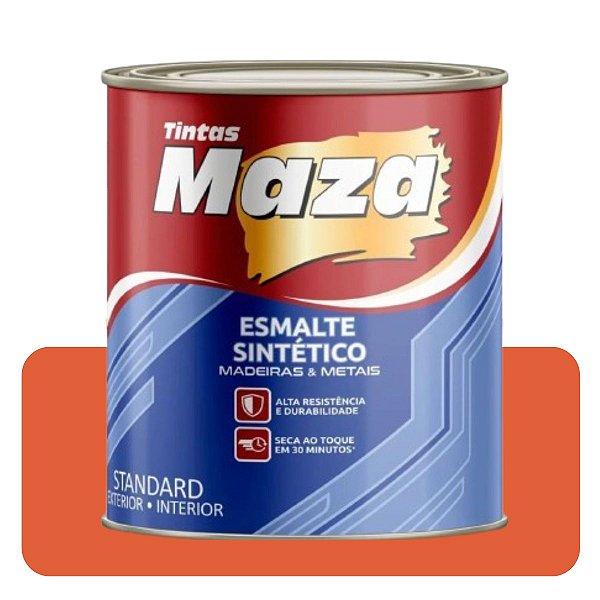 Esmalte Brilhante Laranja 3,6L Sintético Solvente 00559  MAZA