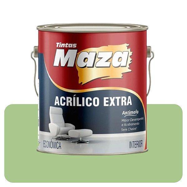 Tinta Acrílica Verde Kiwi 3,6L Fosco Maza Extra (Econômica)