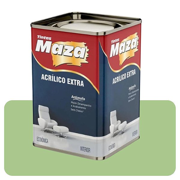 Tinta Acrílica Verde Kiwi 18L Fosco Maza Extra (Econômica)