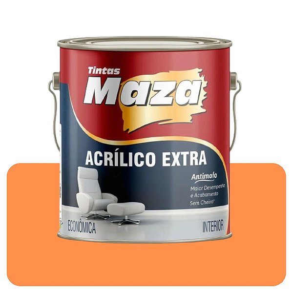 Tinta Acrílica Cenoura 3,6L Fosco Maza Extra (Econômica)