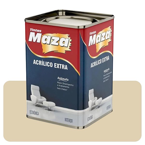 Tinta Acrílica Areia 18L Fosco Maza Extra (Econômica)