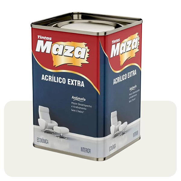 Tinta Acrílica Gelo 18L Fosco 00396 Maza Extra (Econômica)
