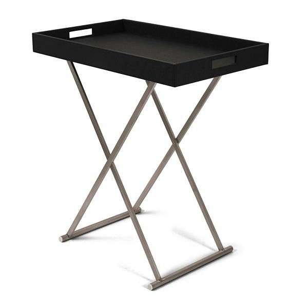 Mesa Em Pu e Metal Preta 17882 79,50x75,50x45,5cm Mart