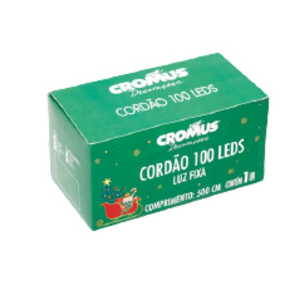 Pisca Pisca Luz Fixa Amarela 100L 5m 127v 1UN 1201253 Cromus