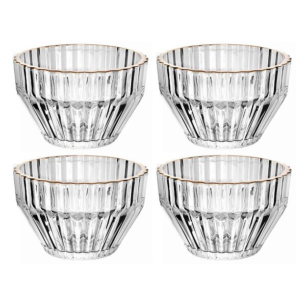 Bowl Imperatriz C/Fio De Ouro CJ C/4 11x6,5cm 20848 Wolff